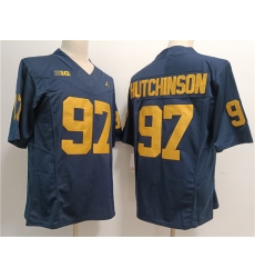 Men's Michigan Wolverines #97 Aidan Hutchinson 2023 F.U.S.E. Navy Stitched Jersey