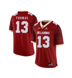 Oklahoma Sooners 13 Ahmad Thomas Red 47 Game Winning Streak College Football Jersey