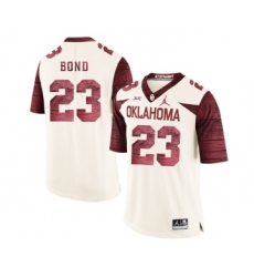 Oklahoma Sooners 23 Devante Bond White 47 Game Winning Streak College Football Jersey