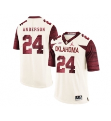 Oklahoma Sooners 24 Rodney Anderson White 47 Game Winning Streak College Football Jersey