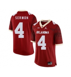 Oklahoma Sooners 4 Trey Sermon Red 47 Game Winning Streak College Football Jersey