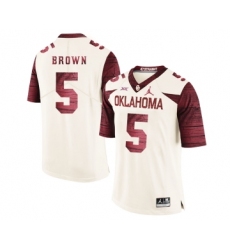 Oklahoma Sooners 5 Marquise Brown White 47 Game Winning Streak College Football Jersey