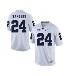 Penn State Nittany Lions 24 Miles Sanders White College Football Jersey