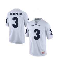 Penn State Nittany Lions 3 DeAndre Thompkins White College Football Jersey