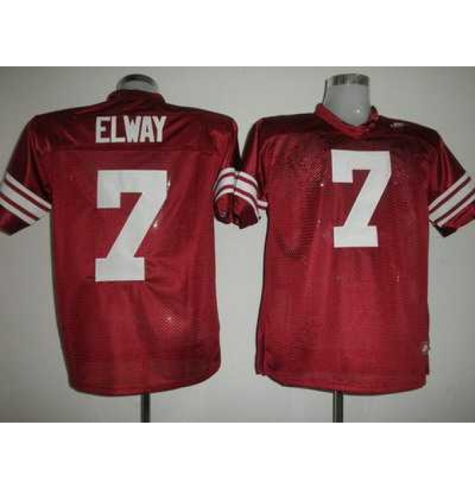 Cardinal #7 John Elway Red Embroidered NCAA Jersey
