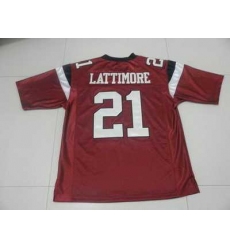 Fighting Gamecocks #21 Marcus Lattimore Red Embroidered NCAA Jersey