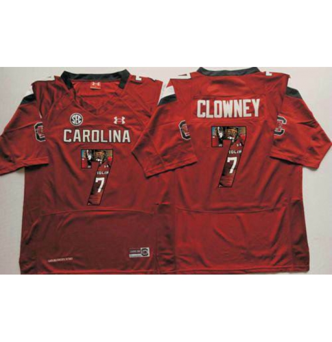 South Carolina Fighting Gamecocks #7 Jadeveon Clowney Red Player Fashion Stitched NCAA Jersey