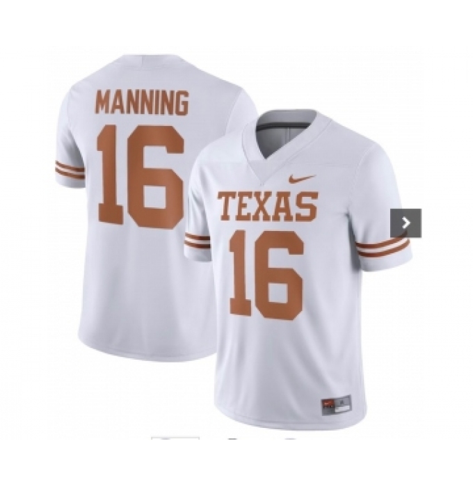 Men's Nike Texas Longhorns #16 Arch Manning White Stitched Jersey