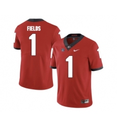 Georgia Bulldogs 1 Justin Fields Red College Football Jersey