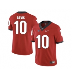 Georgia Bulldogs 10 Thomas Davis Red College Football Jersey