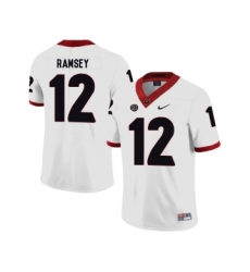 Georgia Bulldogs 12 Brice Ramsey White Nike College Football Jersey