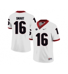 Georgia Bulldogs 16 Kirby Smart White College Football Jersey