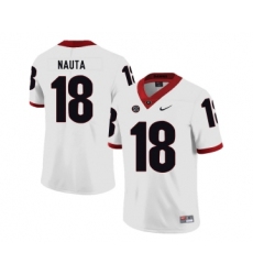 Georgia Bulldogs 18 Isaac Nauta White Nike College Football Jersey