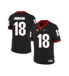 Georgia Bulldogs 18 Netori Johnson Black College Football Jersey