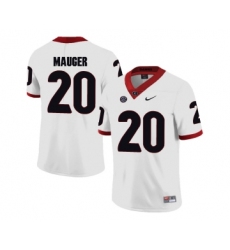 Georgia Bulldogs 20 Quincy Mauger White College Football Jersey