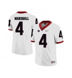 Georgia Bulldogs 4 Keith Marshall White College Football Jersey