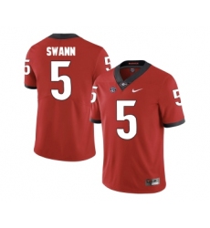 Georgia Bulldogs 5 Damian Swann Red College Football Jersey