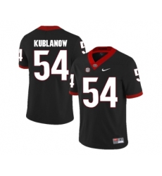 Georgia Bulldogs 54 Brandon Kublanow Black College Football Jersey