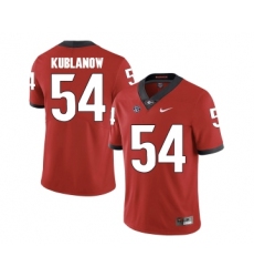 Georgia Bulldogs 54 Brandon Kublanow Red College Football Jersey