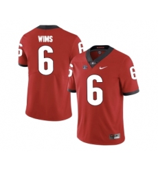 Georgia Bulldogs 6 Javon Wims Red College Football Jersey