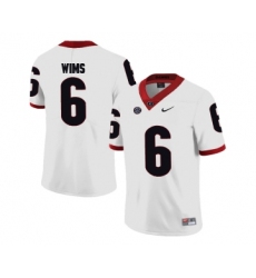 Georgia Bulldogs 6 Javon Wims White College Football Jersey