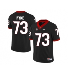 Georgia Bulldogs 73 Greg Pyke Black College Football Jersey