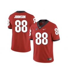 Georgia Bulldogs 88 Toby Johnson Red College Football Jersey