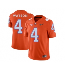 Clemson Tigers 4 DeShaun Watson Orange With Diamond Logo College Football Jersey