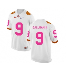 Clemson Tigers 9 Wayne Gallman II White 2018 Breast Cancer Awareness College Football Jersey