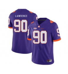 Clemson Tigers 90 Dexter Lawrence Purple Nike College Football Jersey