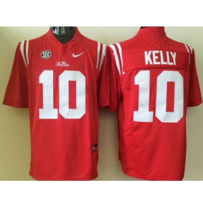Ole Miss Rebels 10 Chad Kelly Red College Football Jersey