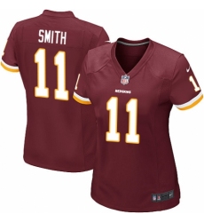 Women's Nike Washington Redskins #11 Alex Smith Game Burgundy Red Team Color NFL Jersey