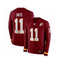 Youth Nike Washington Redskins #11 Alex Smith Limited Burgundy Therma Long Sleeve NFL Jersey