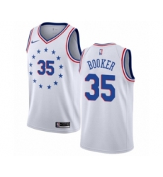 Women's Nike Philadelphia 76ers #35 Trevor Booker White Swingman Jersey - Earned Edition