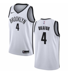 Youth Nike Brooklyn Nets #4 Jahlil Okafor Swingman White NBA Jersey - Association Edition