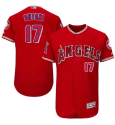 Men's Majestic Los Angeles Angels of Anaheim #17 Shohei Ohtani Red Alternate Flex Base Authentic Collection MLB Jersey