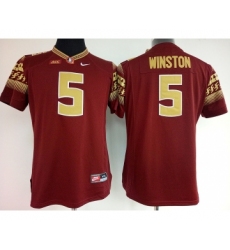 Florida State Seminoles (FSU) 5 Jameis Winston Red College Football Jersey