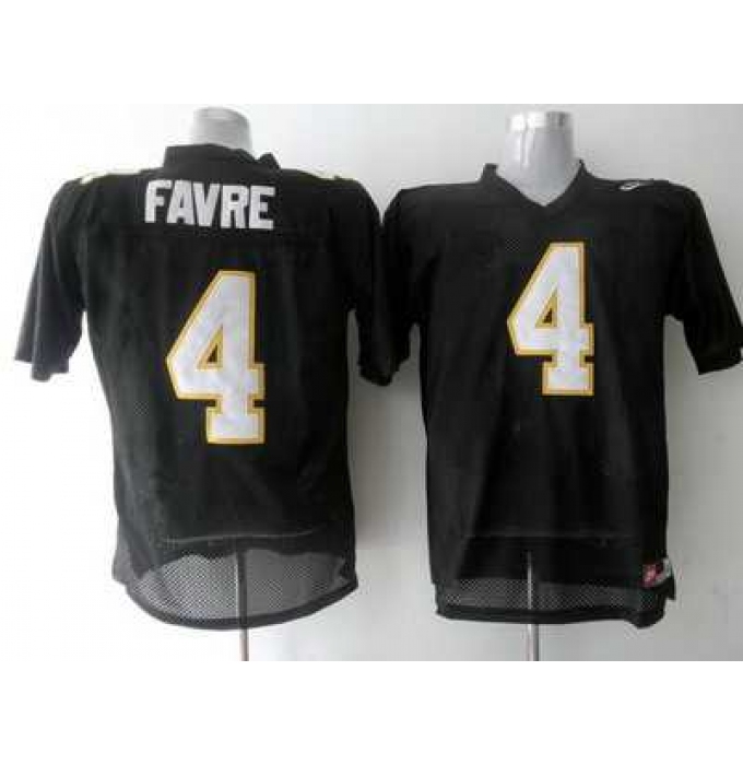 Golden Eagles #4 Brett Favre Black Embroidered NCAA Jersey