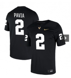 Men's Vanderbilt Commodores #2 Diego Pavia Black Game Football Jersey