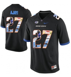Boise State Broncos #27 Jay Ajayi Black With Portrait Print College Football Jersey3
