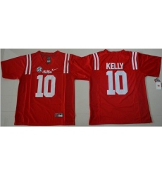 Durable Rebels #10 Chad Kelly Red Stitched NCAA Jersey