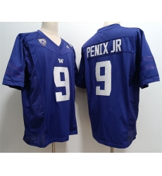 Men's Washington Huskies #9 Michael Penix Jr. Blue Stitched Jersey