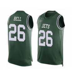 Men's New York Jets #26 Le Veon Bell Limited Green Player Name & Number Tank Top Football Jersey