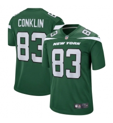 Men's New York Jets #83 Tyler Conklin Nike Gotham Green 2022 NFL Draft First Round Pick Limited Jersey