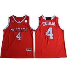 NC State Wolfpack #4 Dennis Smith Jr. Red Basketball Stitched NCAA Jersey