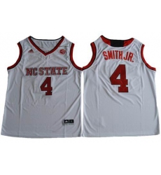 NC State Wolfpack #4 Dennis Smith Jr. White Basketball Stitched NCAA Jersey
