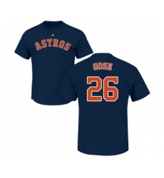 MLB Nike Houston Astros #26 Anthony Gose Navy Blue Name & Number T-Shirt
