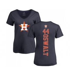 MLB Women's Nike Houston Astros #44 Roy Oswalt Navy Blue Backer T-Shirt
