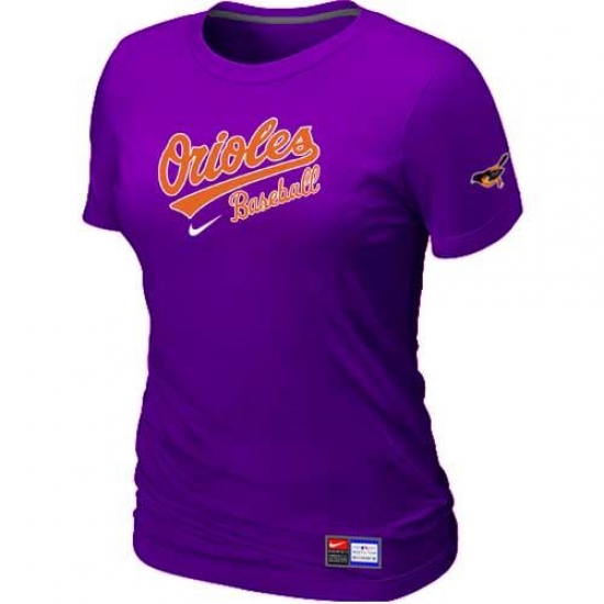 MLB Women's Baltimore Orioles Nike Practice T-Shirt - Purple,cheap ...