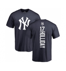 MLB Nike New York Yankees #17 Matt Holliday Navy Blue Backer T-Shirt